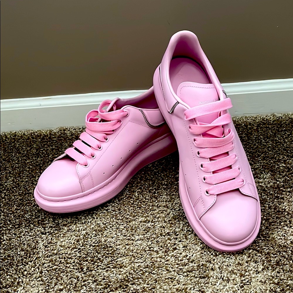 Pink leather men's Sneakers